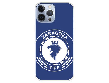 Funda para iPhone 13 Pro Max del Zaragoza CF Femenino Escudo Grande Fondo Azul - Licencia Oficial Zaragoza CF Femenino