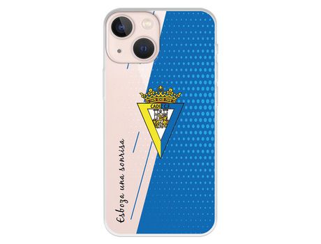 Funda para iPhone 13 Mini del Cádiz Esboza una sonrisa - Licencia Oficial Cádiz CF
