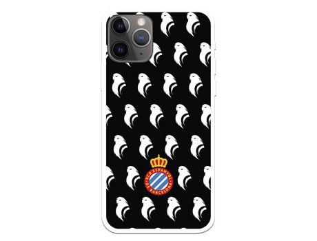 Funda para iPhone 11 Pro del RCD Espanyol Escudo Patron Fondo Negro Escudo Patron Fondo Negro - Licencia Oficial RCD Espanyol