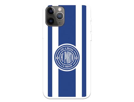 Funda para iPhone 11 Pro del Futebol Club Oporto Escudo Escudo y Rayas - Licencia Oficial Futebol Club Oporto