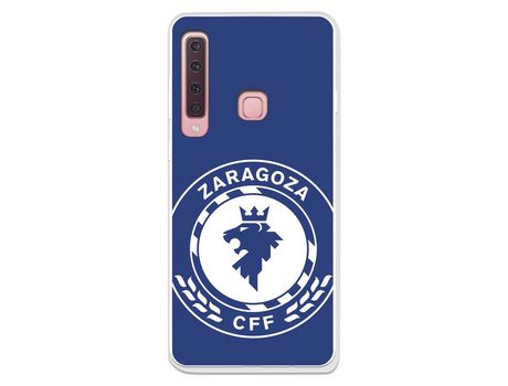 Funda para Samsung Galaxy A9 2018 del Zaragoza CF Femenino Escudo Grande Fondo Azul - Licencia Oficial Zaragoza CF Femenino