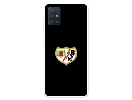 Funda para Samsung Galaxy A51 del Rayo Vallecano Escudo Fondo Negro - Licencia Oficial Rayo Vallecano