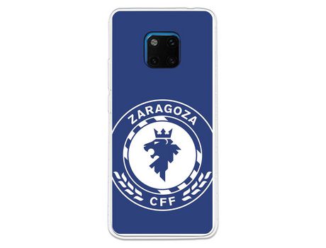 Funda para Huawei Mate 20 Pro del Zaragoza CF Femenino Escudo Grande Fondo Azul - Licencia Oficial Zaragoza CF Femenino