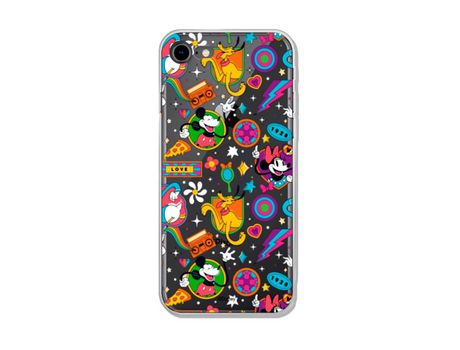 Funda para iPhone 7 Oficial de Disney Mickey y Minnie Patron Retro Premium - Clássicos Disney