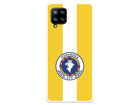 Funda para Samsung Galaxy A42 5G del Zaragoza CF Femenino Escudo Fondo Amarillo - Licencia Oficial Zaragoza CF Femenino