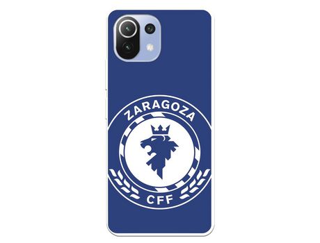 Funda para Xiaomi Mi 11 Lite del Zaragoza CF Femenino Escudo Grande Fondo Azul - Licencia Oficial Zaragoza CF Femenino