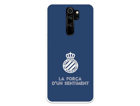 Funda para Xiaomi Redmi Note 8 Pro del RCD Espanyol Escudo Fondo Azul Escudo Fondo Azul - Licencia Oficial RCD Espanyol