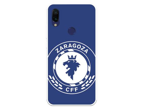 Funda para Xiaomi Redmi 7A del Zaragoza CF Femenino Escudo Grande Fondo Azul - Licencia Oficial Zaragoza CF Femenino