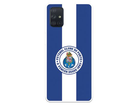 Funda para Samsung Galaxy A71 del Futebol Club Oporto Escudo Rayas Azul y blanco - Licencia Oficial Futebol Club Oporto