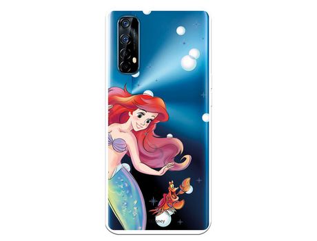 Funda para Realme 7 Oficial de Disney Ariel y Sebastián Burbujas - La Sirenita