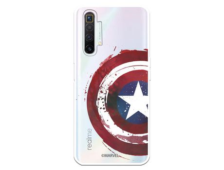 Funda para Realme X2 Oficial de Marvel Capitan América Escudo Transparente - Marvel