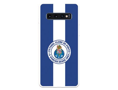 Funda para Samsung Galaxy S10 Plus del Futebol Club Oporto Escudo Rayas Azul y blanco - Licencia Oficial Futebol Club Oporto