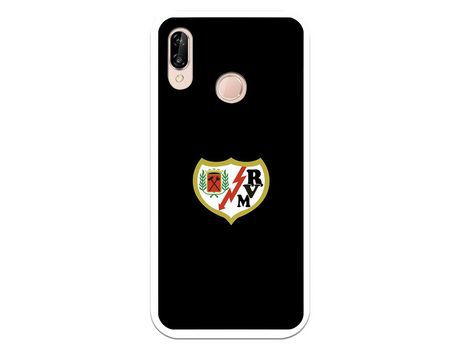 Funda para Huawei P20 Lite del Rayo Vallecano Escudo Fondo Negro - Licencia Oficial Rayo Vallecano