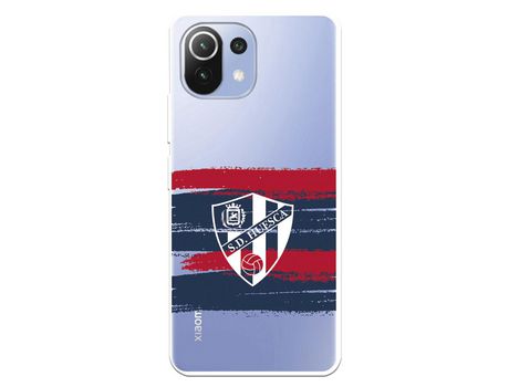 Funda para Xiaomi Mi 11 Lite del Huesca Rayas Transparente - Licencia Oficial SD Huesca