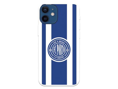 Funda para iPhone 12 Mini del Futebol Club Oporto Escudo Escudo y Rayas - Licencia Oficial Futebol Club Oporto