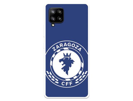 Funda para Samsung Galaxy A42 5G del Zaragoza CF Femenino Escudo Grande Fondo Azul - Licencia Oficial Zaragoza CF Femenino