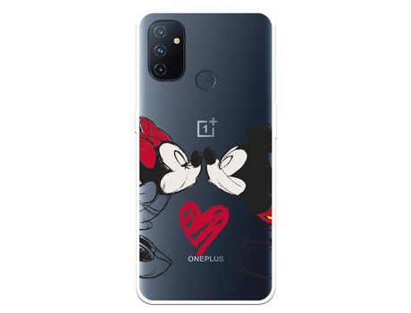Funda para OnePlus Nord N100 Oficial de Disney Mickey y Minnie Beso - Clássicos Disney