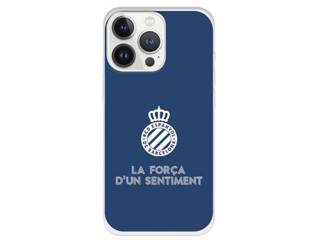 Funda para iPhone 13 Pro del RCD Espanyol Escudo Fondo Azul Escudo Fondo Azul - Licencia Oficial RCD Espanyol