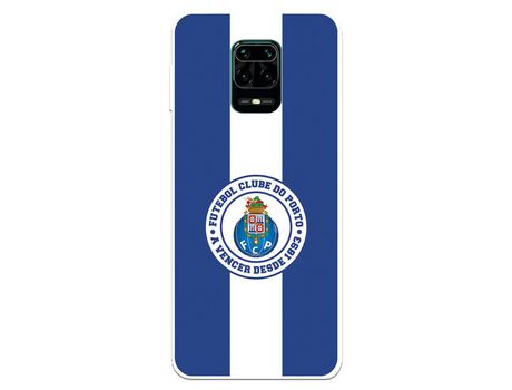 Funda para Xiaomi Redmi Note 9S del Futebol Club Oporto Escudo Rayas Azul y blanco - Licencia Oficial Futebol Club Oporto