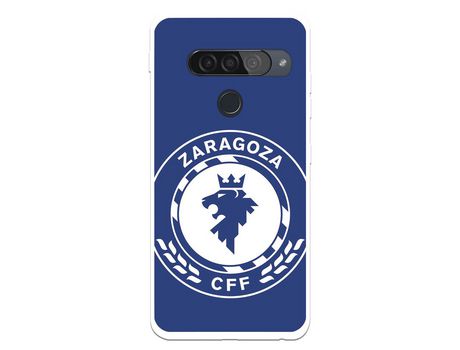Funda para LG G8s ThinQ del Zaragoza CF Femenino Escudo Grande Fondo Azul - Licencia Oficial Zaragoza CF Femenino