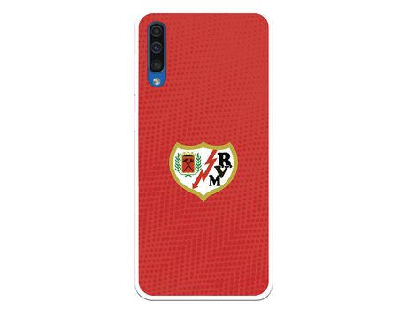 Funda para Samsung Galaxy A50 del Rayo Vallecano Escudo Fondo Rojo - Licencia Oficial Rayo Vallecano
