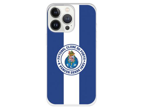 Funda para iPhone 13 Pro del Futebol Club Oporto Escudo Rayas Azul y blanco - Licencia Oficial Futebol Club Oporto