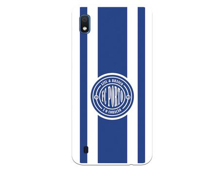 Funda para Samsung Galaxy A10 del Futebol Club Oporto Escudo Escudo y Rayas - Licencia Oficial Futebol Club Oporto