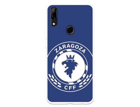 Funda para Huawei P Smart Z del Zaragoza CF Femenino Escudo Grande Fondo Azul - Licencia Oficial Zaragoza CF Femenino