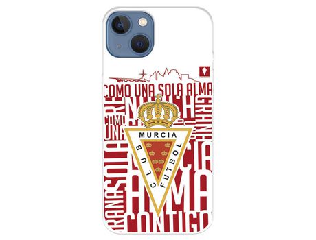 Funda para iPhone 14 Plus del Real Murcia Escudo Fondo Blanco - Licencia Oficial Real Murcia