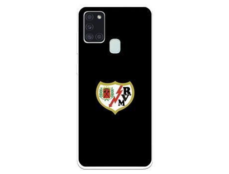 Funda para Samsung Galaxy A21s del Rayo Vallecano Escudo Fondo Negro - Licencia Oficial Rayo Vallecano