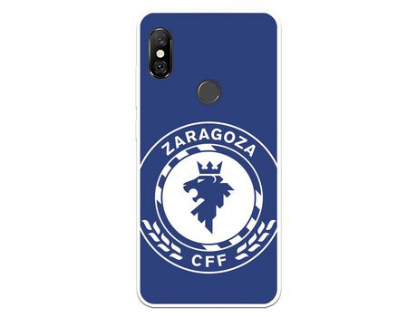 Funda para Xiaomi Mi 6 Pro del Zaragoza CF Femenino Escudo Grande Fondo Azul - Licencia Oficial Zaragoza CF Femenino