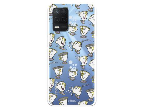 Funda para Realme 8 5G Oficial de Disney Chip Potts Siluetas - La Bella y la Bestia