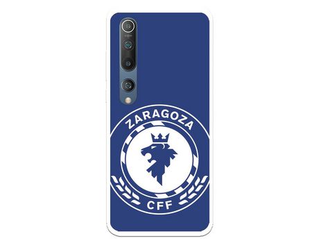 Funda para Xiaomi Mi 10 del Zaragoza CF Femenino Escudo Grande Fondo Azul - Licencia Oficial Zaragoza CF Femenino