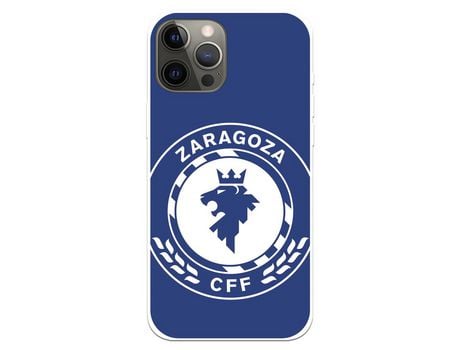 Funda para iPhone 12 Pro Max del Zaragoza CF Femenino Escudo Grande Fondo Azul - Licencia Oficial Zaragoza CF Femenino