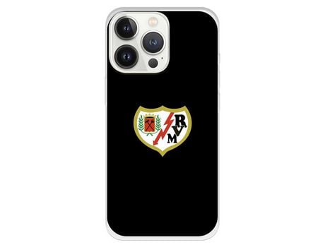 Funda para iPhone 13 Pro del Rayo Vallecano Escudo Fondo Negro - Licencia Oficial Rayo Vallecano