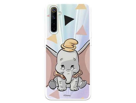 Funda para Realme 6 Oficial de Disney Dumbo Silueta Transparente - Dumbo