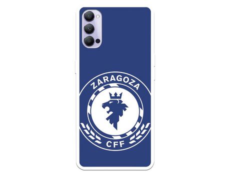 Funda para Oppo Reno4 Pro 5G del Zaragoza CF Femenino Escudo Grande Fondo Azul - Licencia Oficial Zaragoza CF Femenino