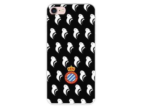 Funda para iPhone 7 del RCD Espanyol Escudo Patron Fondo Negro Escudo Patron Fondo Negro - Licencia Oficial RCD Espanyol