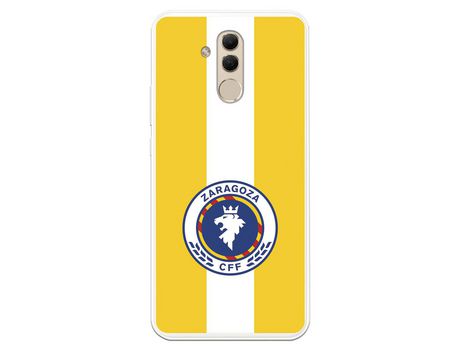 Funda para Huawei Mate 20 Lite del Zaragoza CF Femenino Escudo Fondo Amarillo - Licencia Oficial Zaragoza CF Femenino