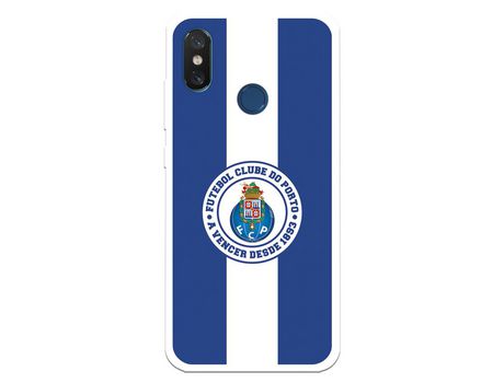 Funda para Xiaomi Mi 8 del Futebol Club Oporto Escudo Rayas Azul y blanco - Licencia Oficial Futebol Club Oporto