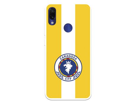 Funda para Xiaomi Redmi Note 7 del Zaragoza CF Femenino Escudo Fondo Amarillo - Licencia Oficial Zaragoza CF Femenino