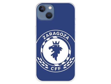 Funda para iPhone 13 del Zaragoza CF Femenino Escudo Grande Fondo Azul - Licencia Oficial Zaragoza CF Femenino
