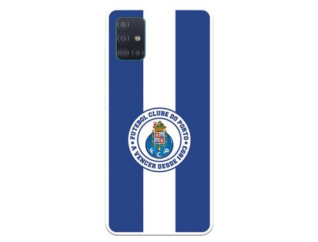Funda para Samsung Galaxy A51 del Futebol Club Oporto Escudo Rayas Azul y blanco - Licencia Oficial Futebol Club Oporto