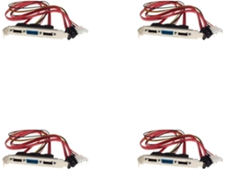 Ranura De Soporte Para Cable Pci De Alimentación Molex Ide De 4 Pines Para Pc Diy (4 Unidades) A Esata Y 4 Pines