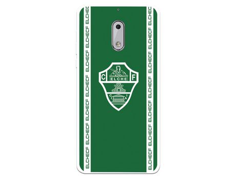 Funda para Nokia 6 del Elche CF Escudo Fondo Verde Escudo Fondo Verde - Licencia Oficial Elche CF