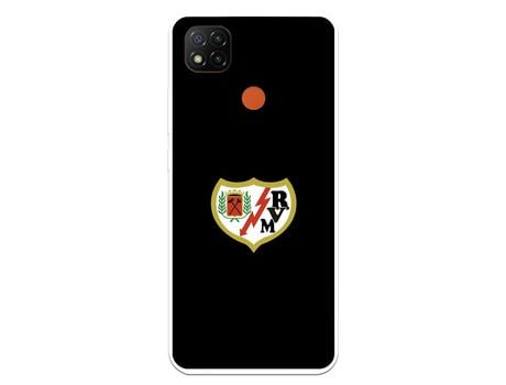 Funda para Xiaomi Redmi 9C del Rayo Vallecano Escudo Fondo Negro - Licencia Oficial Rayo Vallecano