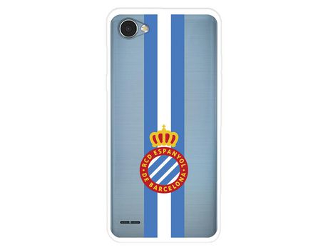 Funda para LG Q6 del RCD Espanyol Escudo Albiceleste Escudo Albiceleste - Licencia Oficial RCD Espanyol