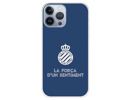 Funda para iPhone 13 Pro Max del RCD Espanyol Escudo Fondo Azul Escudo Fondo Azul - Licencia Oficial RCD Espanyol