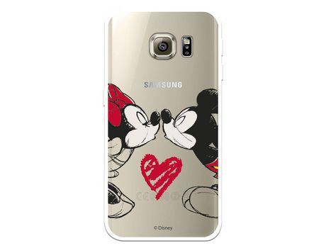 Funda para Samsung Galaxy S6 Edge Plus Oficial de Disney Mickey y Minnie Beso - Clássicos Disney