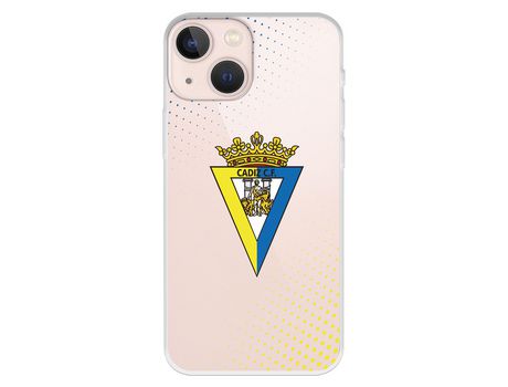 Funda para iPhone 13 Mini del Cádiz Escudo Transparente - Licencia Oficial Cádiz CF